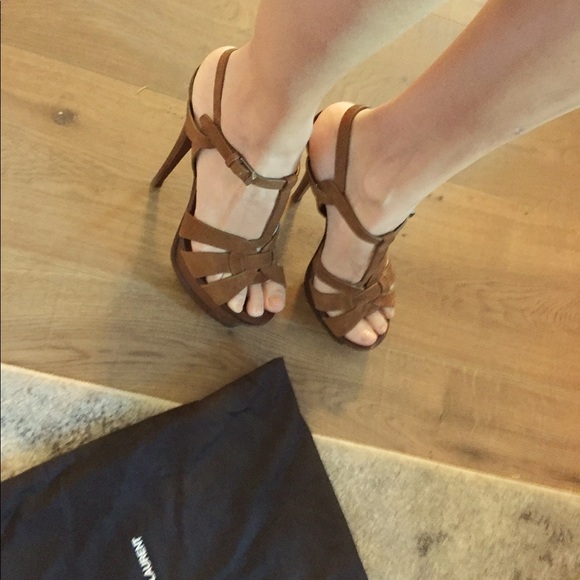 SAINT LAURENT Tribute Suede in Tan Color - Picture 2 of 8